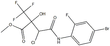 methyl 4-(4-bromo-2-fluoroanilino)-3-chloro-2-hydroxy-4-oxo-2-(trifluoromethyl)butanoate Struktur