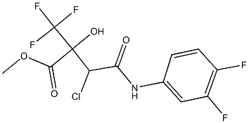 methyl 3-chloro-4-(3,4-difluoroanilino)-2-hydroxy-4-oxo-2-(trifluoromethyl)butanoate Struktur