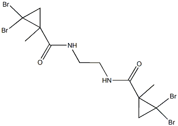 2,2-dibromo-N-(2-{[(2,2-dibromo-1-methylcyclopropyl)carbonyl]amino}ethyl)-1-methylcyclopropanecarboxamide Struktur