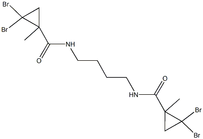 2,2-dibromo-N-(4-{[(2,2-dibromo-1-methylcyclopropyl)carbonyl]amino}butyl)-1-methylcyclopropanecarboxamide Struktur