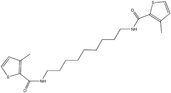 3-methyl-N-(9-{[(3-methyl-2-thienyl)carbonyl]amino}nonyl)-2-thiophenecarboxamide Struktur