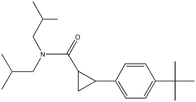 2-(4-tert-butylphenyl)-N,N-diisobutylcyclopropanecarboxamide Struktur