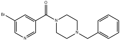 1-benzyl-4-[(5-bromo-3-pyridinyl)carbonyl]piperazine Struktur