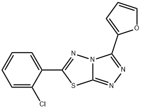 6-(2-chlorophenyl)-3-(2-furyl)[1,2,4]triazolo[3,4-b][1,3,4]thiadiazole Struktur