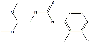 N-(3-chloro-2-methylphenyl)-N'-(2,2-dimethoxyethyl)thiourea Struktur