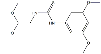 N-(2,2-dimethoxyethyl)-N'-(3,5-dimethoxyphenyl)thiourea Struktur