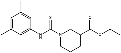 ethyl 1-[(3,5-dimethylanilino)carbothioyl]-3-piperidinecarboxylate Struktur