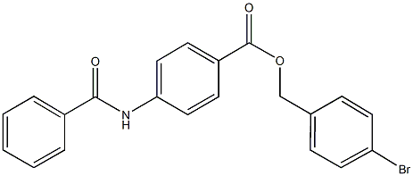 4-bromobenzyl 4-(benzoylamino)benzoate Struktur