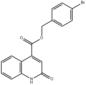 4-bromobenzyl 2-hydroxy-4-quinolinecarboxylate Struktur