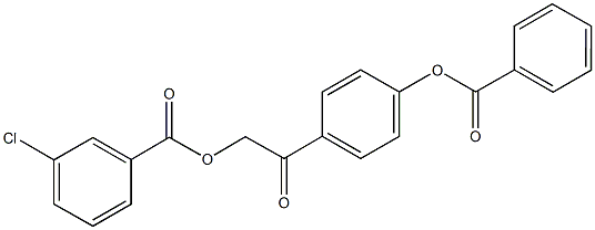 2-[4-(benzoyloxy)phenyl]-2-oxoethyl 3-chlorobenzoate Struktur