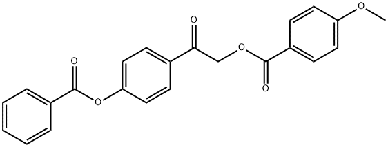 2-[4-(benzoyloxy)phenyl]-2-oxoethyl 4-methoxybenzoate Struktur