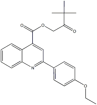 3,3-dimethyl-2-oxobutyl 2-(4-ethoxyphenyl)-4-quinolinecarboxylate Struktur