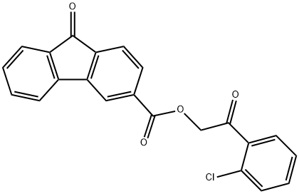 2-(2-chlorophenyl)-2-oxoethyl 9-oxo-9H-fluorene-3-carboxylate Struktur