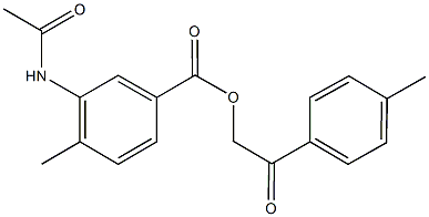 2-(4-methylphenyl)-2-oxoethyl 3-(acetylamino)-4-methylbenzoate Struktur