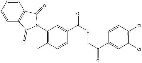 2-(3,4-dichlorophenyl)-2-oxoethyl 3-(1,3-dioxo-1,3-dihydro-2H-isoindol-2-yl)-4-methylbenzoate Struktur