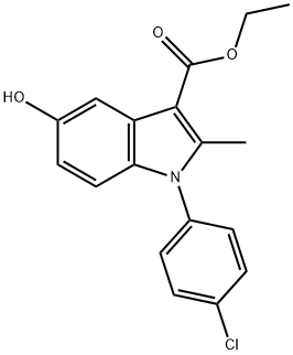 ethyl 1-(4-chlorophenyl)-5-hydroxy-2-methyl-1H-indole-3-carboxylate Struktur