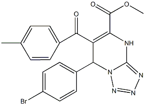 methyl 7-(4-bromophenyl)-6-(4-methylbenzoyl)-4,7-dihydrotetraazolo[1,5-a]pyrimidine-5-carboxylate Struktur