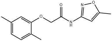 2-(2,5-dimethylphenoxy)-N-(5-methyl-3-isoxazolyl)acetamide Struktur