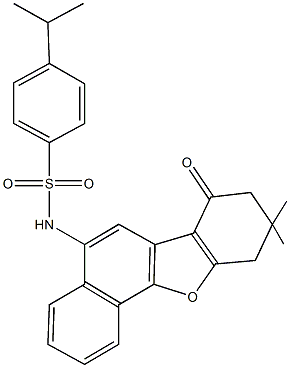 N-(9,9-dimethyl-7-oxo-7,8,9,10-tetrahydronaphtho[1,2-b][1]benzofuran-5-yl)-4-isopropylbenzenesulfonamide Struktur