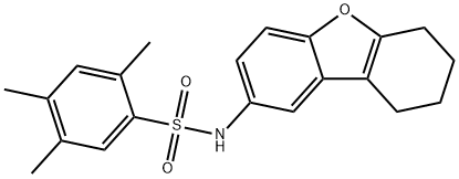 2,4,5-trimethyl-N-(6,7,8,9-tetrahydrodibenzo[b,d]furan-2-yl)benzenesulfonamide Struktur