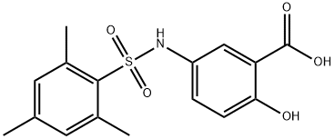 2-hydroxy-5-[(mesitylsulfonyl)amino]benzoic acid Struktur