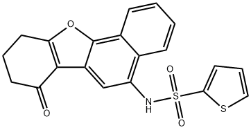 N-(7-oxo-7,8,9,10-tetrahydronaphtho[1,2-b][1]benzofuran-5-yl)-2-thiophenesulfonamide Struktur