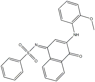 N-(3-(2-methoxyanilino)-4-oxo-1(4H)-naphthalenylidene)benzenesulfonamide Struktur