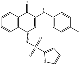 N-(4-oxo-3-(4-toluidino)-1(4H)-naphthalenylidene)-2-thiophenesulfonamide Struktur