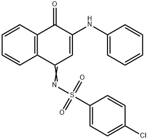 N-(3-anilino-4-oxo-1(4H)-naphthalenylidene)-4-chlorobenzenesulfonamide Struktur