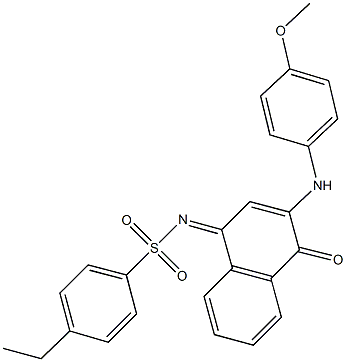 4-ethyl-N-(3-(4-methoxyanilino)-4-oxo-1(4H)-naphthalenylidene)benzenesulfonamide Struktur