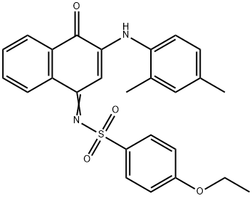 N-(3-(2,4-dimethylanilino)-4-oxo-1(4H)-naphthalenylidene)-4-ethoxybenzenesulfonamide Struktur