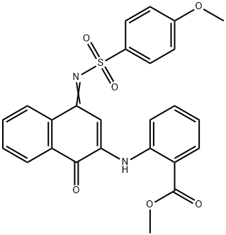 methyl 2-[(4-{[(4-methoxyphenyl)sulfonyl]imino}-1-oxo-1,4-dihydro-2-naphthalenyl)amino]benzoate Struktur