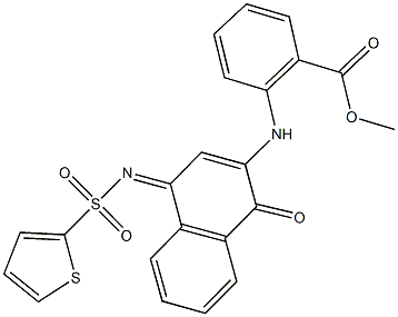 methyl 2-({1-oxo-4-[(2-thienylsulfonyl)imino]-1,4-dihydro-2-naphthalenyl}amino)benzoate Struktur