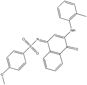 4-methoxy-N-(4-oxo-3-(2-toluidino)-1(4H)-naphthalenylidene)benzenesulfonamide Struktur