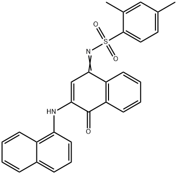 2,4-dimethyl-N-(3-(1-naphthylamino)-4-oxo-1(4H)-naphthalenylidene)benzenesulfonamide Struktur