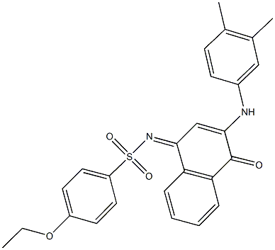 N-(3-(3,4-dimethylanilino)-4-oxo-1(4H)-naphthalenylidene)-4-ethoxybenzenesulfonamide Struktur