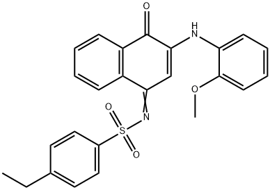 4-ethyl-N-(3-(2-methoxyanilino)-4-oxo-1(4H)-naphthalenylidene)benzenesulfonamide Struktur