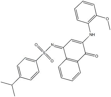 4-isopropyl-N-(3-(2-methoxyanilino)-4-oxo-1(4H)-naphthalenylidene)benzenesulfonamide Struktur