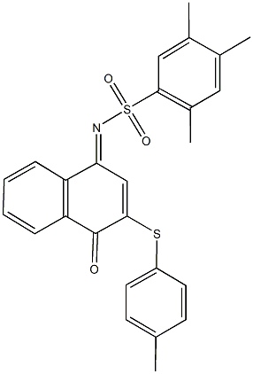 2,4,5-trimethyl-N-(3-[(4-methylphenyl)sulfanyl]-4-oxo-1(4H)-naphthalenylidene)benzenesulfonamide Struktur