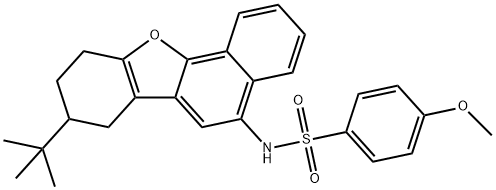 N-(8-tert-butyl-7,8,9,10-tetrahydronaphtho[1,2-b][1]benzofuran-5-yl)-4-methoxybenzenesulfonamide Struktur