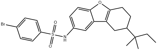 4-bromo-N-(8-tert-pentyl-6,7,8,9-tetrahydrodibenzo[b,d]furan-2-yl)benzenesulfonamide Struktur