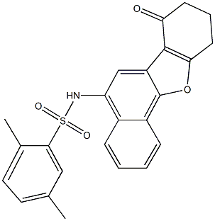 2,5-dimethyl-N-(7-oxo-7,8,9,10-tetrahydronaphtho[1,2-b][1]benzofuran-5-yl)benzenesulfonamide Struktur