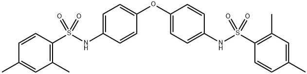 N-[4-(4-{[(2,4-dimethylphenyl)sulfonyl]amino}phenoxy)phenyl]-2,4-dimethylbenzenesulfonamide Struktur