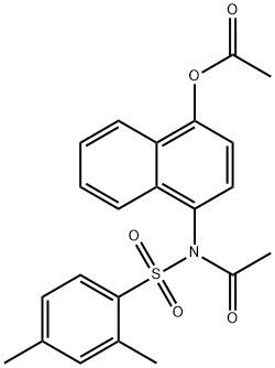 4-{acetyl[(2,4-dimethylphenyl)sulfonyl]amino}-1-naphthyl acetate Struktur