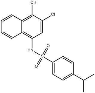 N-(3-chloro-4-hydroxy-1-naphthyl)-4-isopropylbenzenesulfonamide Struktur