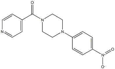 1-{4-nitrophenyl}-4-isonicotinoylpiperazine Struktur