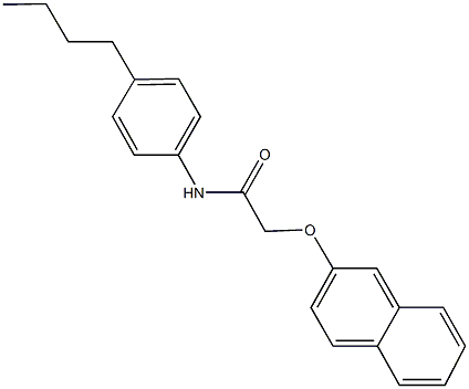 N-(4-butylphenyl)-2-(2-naphthyloxy)acetamide Struktur