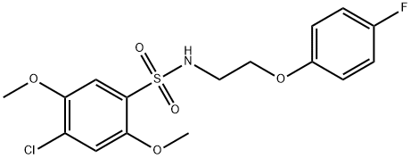 4-chloro-N-[2-(4-fluorophenoxy)ethyl]-2,5-dimethoxybenzenesulfonamide Struktur