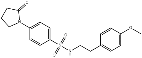 N-[2-(4-methoxyphenyl)ethyl]-4-(2-oxo-1-pyrrolidinyl)benzenesulfonamide Struktur