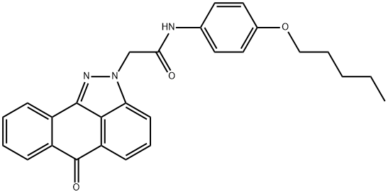 2-(6-oxodibenzo[cd,g]indazol-2(6H)-yl)-N-[4-(pentyloxy)phenyl]acetamide Struktur